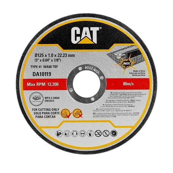 CAT Cutting Disc 125mm x 1mm x 22.2mm 10pcs