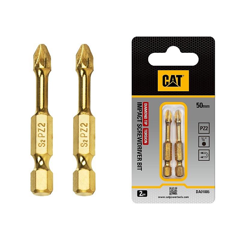 CAT Torsion Impact Screwdriver Bits PZ3Pack2 50mm