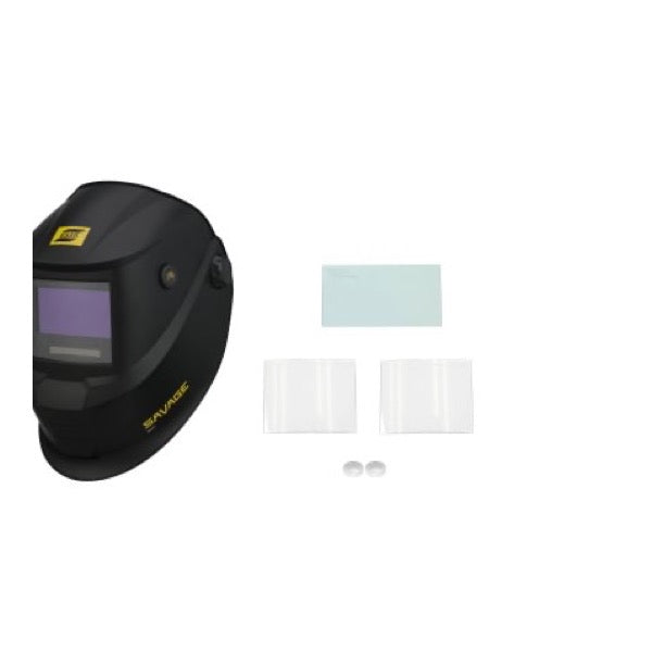 ESAB Savage A41 Black helmet and included replacement lenses