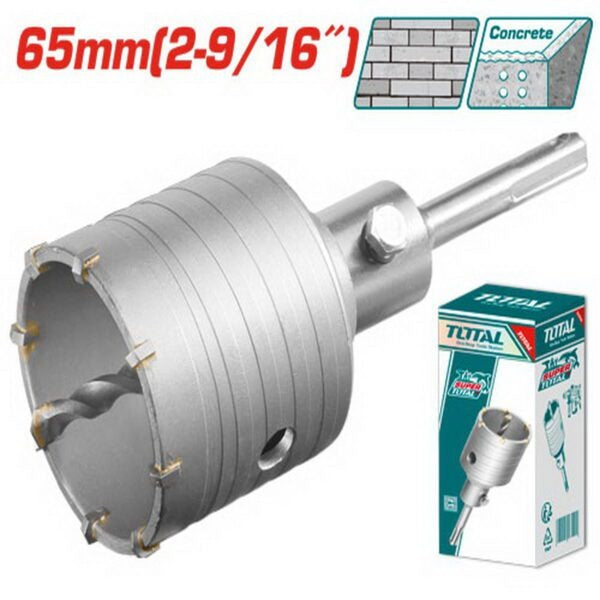 Total Hole Saw Core Bit Tungsten tip 65mm