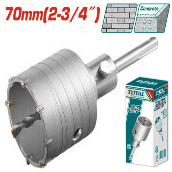 Total Hole Saw Core Bit Tungsten tip 70mm
