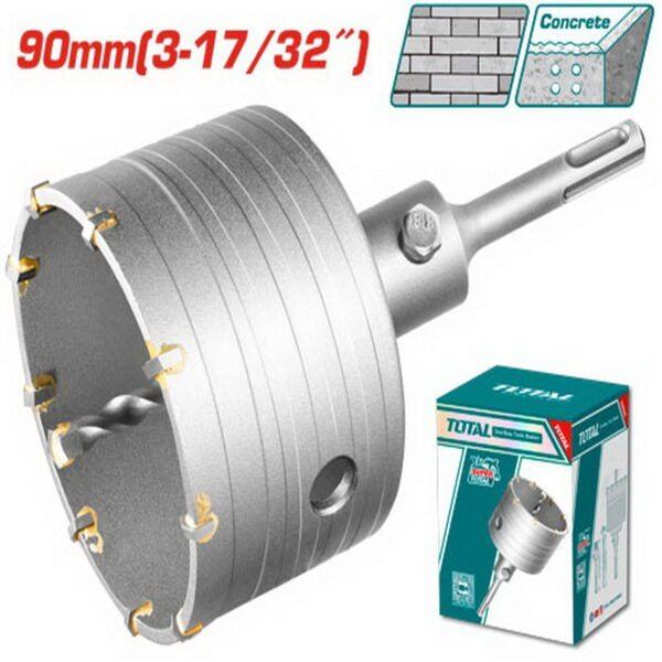 Total Hole Saw Core Bit Tungsten tip 90mm