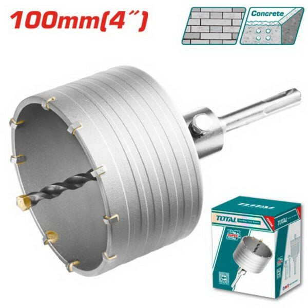 Total Hole Saw Core Bit Tungsten tip 100mm