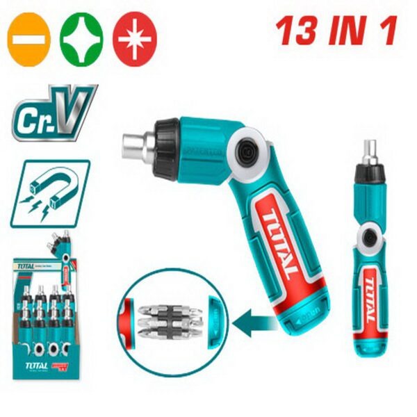 Total Screwdriver Set Ratchet 13 in 1
