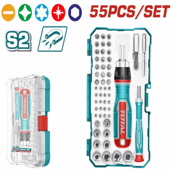 Total Screwdriver Ratchet 55Pc