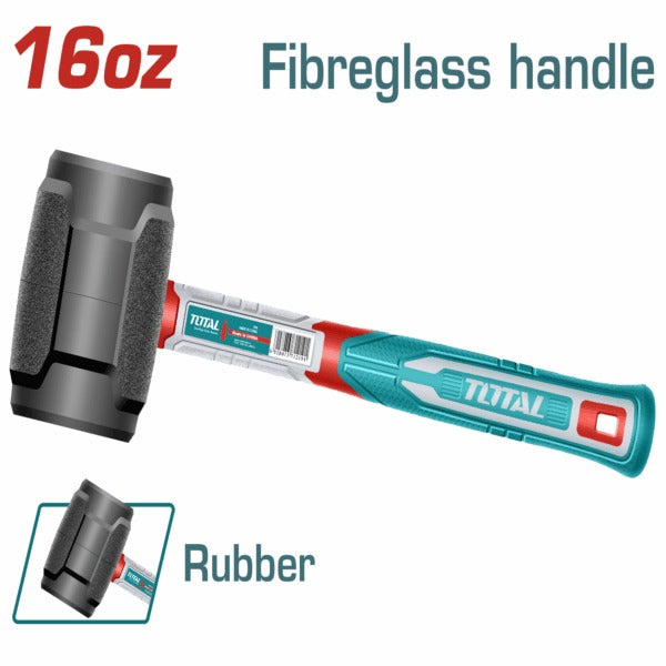 Total Hammer/Mallet Rubber 450G Fibre Handle