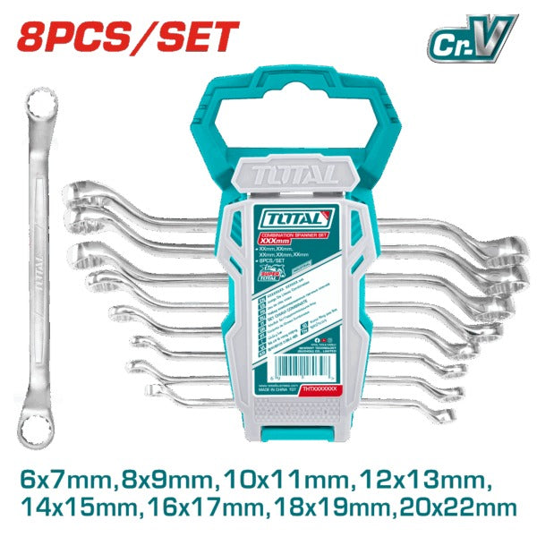 Total Spanner Set 8Pc Ring 6/22mm