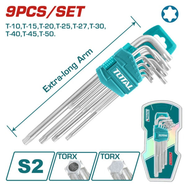 Total Allenkey Torx Set 9PC Ls T10-T50