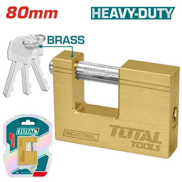 Total Padlock HD Brass Security 80mm