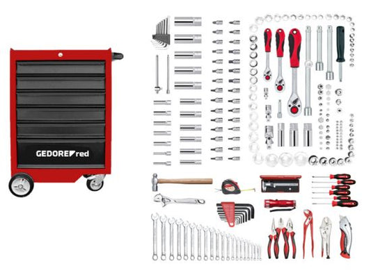 GEDORE RED Tool Trolley – 218 Piece Professional Tool Set