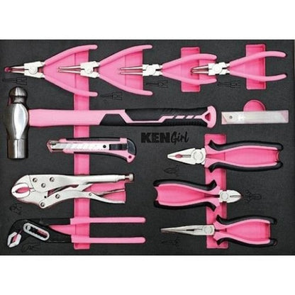 KenGirl Pink Tool Trolley — Complete 155-Piece Toolkit