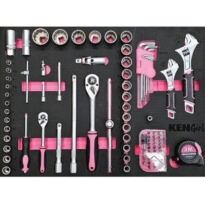 KenGirl Pink Tool Trolley — Complete 155-Piece Toolkit