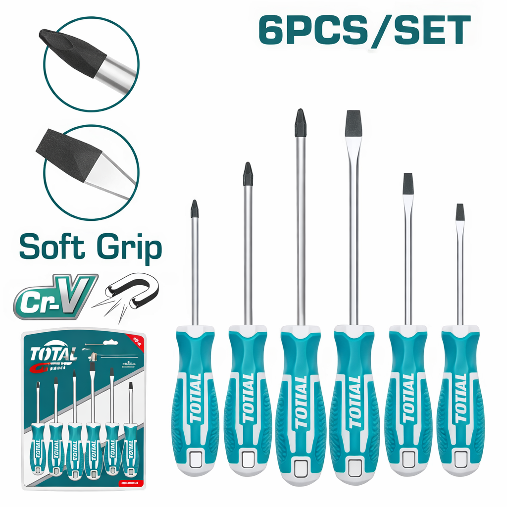 TOTAL 6-Piece Screwdriver Set