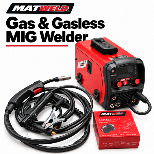 MATWeld Super MIG 130A Gasless MIG / MMA / Lift TIG Inverter Welder