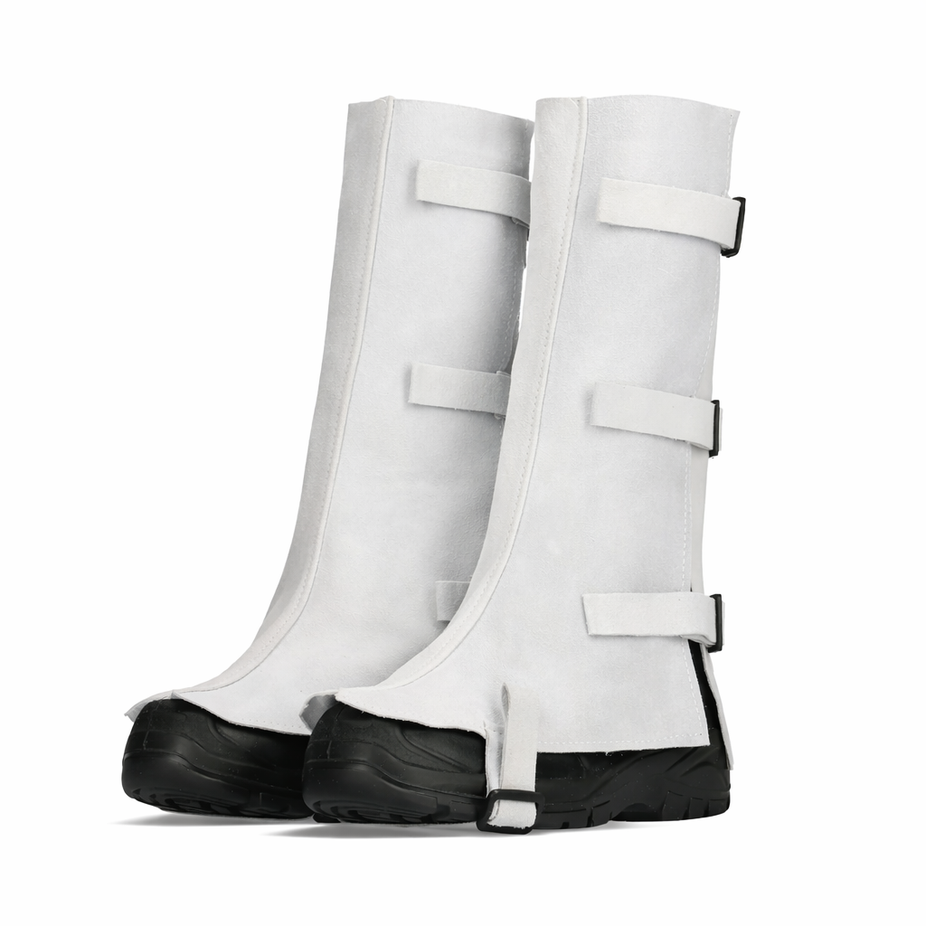 Chrome Leather Knee Spats