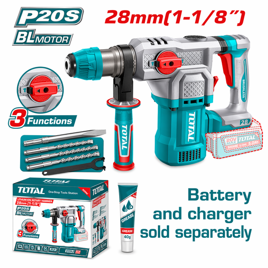 TOTAL 20V 28mm Rotary Hammer SOLO