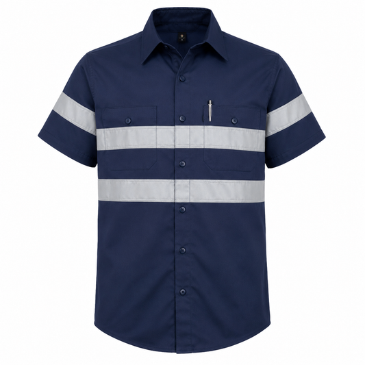 Hi-Vis Shirt 100% Cotton Short Sleeve