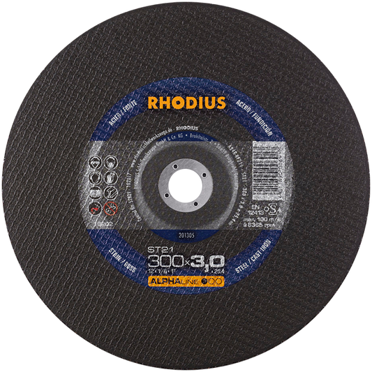 Rhodius Alphaline ST21 Steel Cutting Disc 300 x 3.0 x 25mm