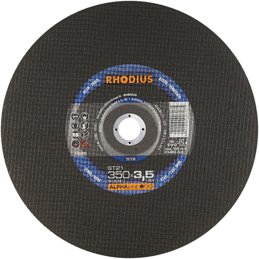 Rhodius Alphaline ST21 Steel Cutting Disc 350 x 3.5 x 25mm