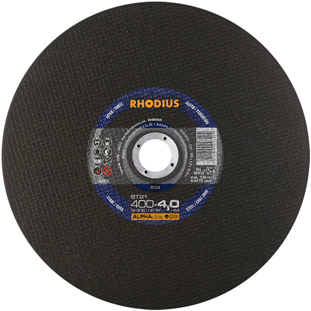Rhodius Alphaline ST21 Steel Cutting Disc 400 x 4.0 x 40mm