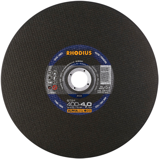 Rhodius Alphaline ST21 Steel Cutting Disc 400 x 4.0 x 40mm