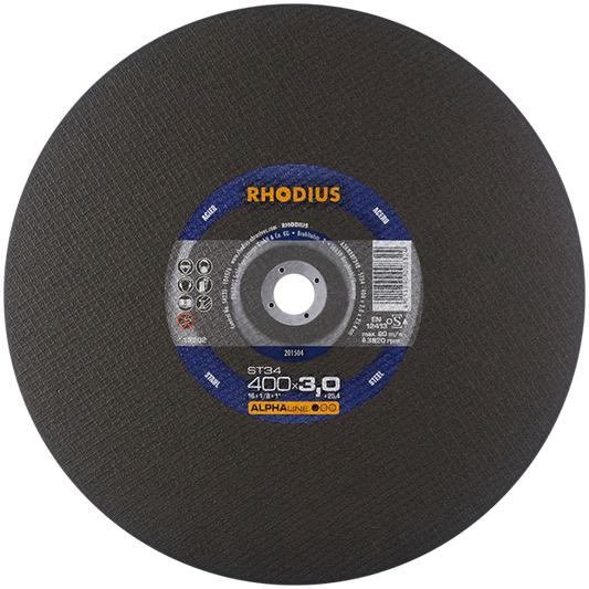 Rhodius Alphaline ST34 Steel Cutting Disc 400 x 3.0 x 25mm