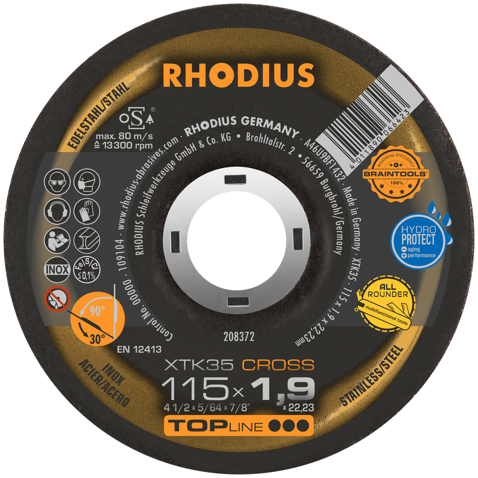 Rhodius XTK35 Cross Cutting and Grinding Disc