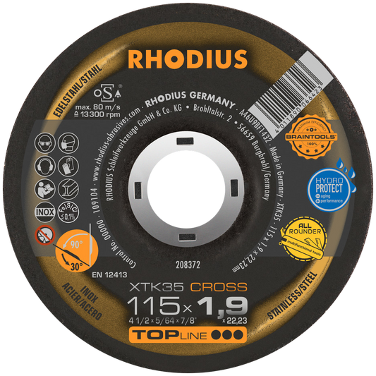 Rhodius XTK35 Cross Cutting and Grinding Disc