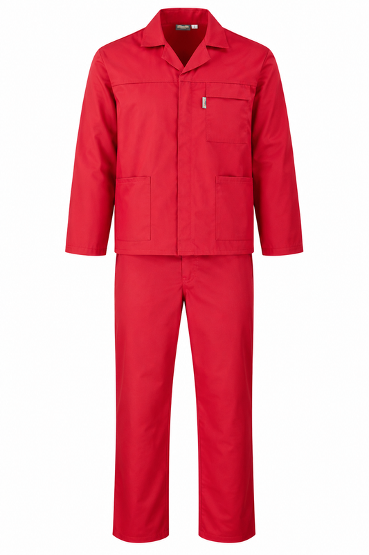 Poly Cotton Conti Suit Red
