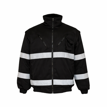 WINTER BUNNY JACKET ZIP-OFF SLEEVE - BLACK