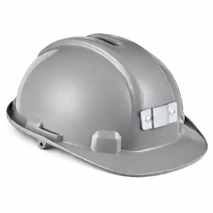Hard Hat with Clamp Light Bracket – Industrial Safety Helmet with Mounting System