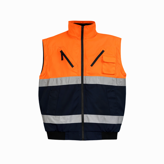 WINTER BUNNY JACKET ZIP-OFF SLEEVE - ORANGE/NAVY