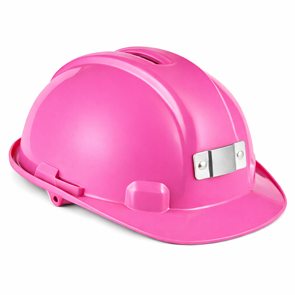 Hard Hat with Clamp Light Bracket – Industrial Safety Helmet with Mounting System