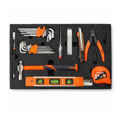 Kendo 145 Piece Toolbox - 5 Drawer Trolley