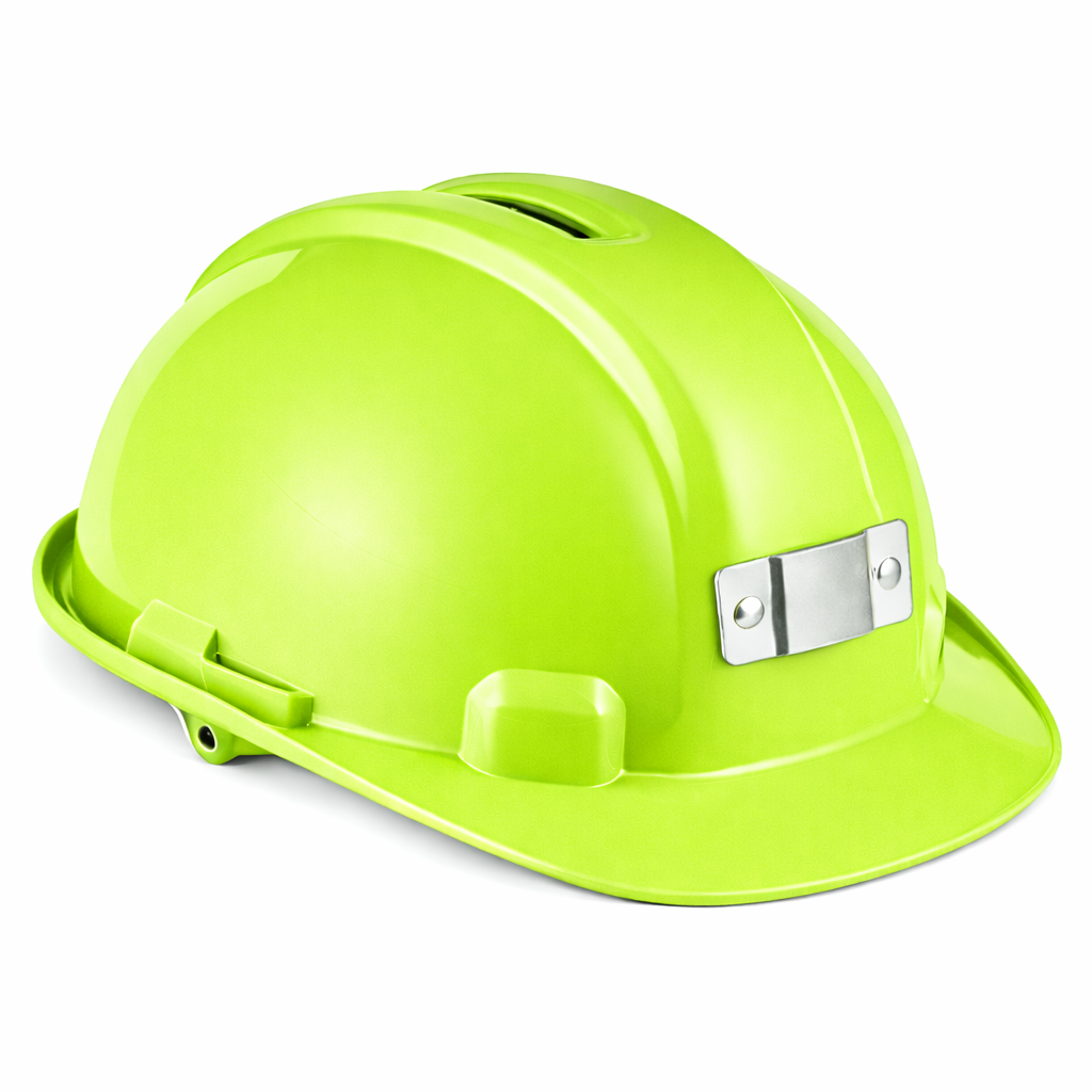 Hard Hat with Clamp Light Bracket – Industrial Safety Helmet with Mounting System