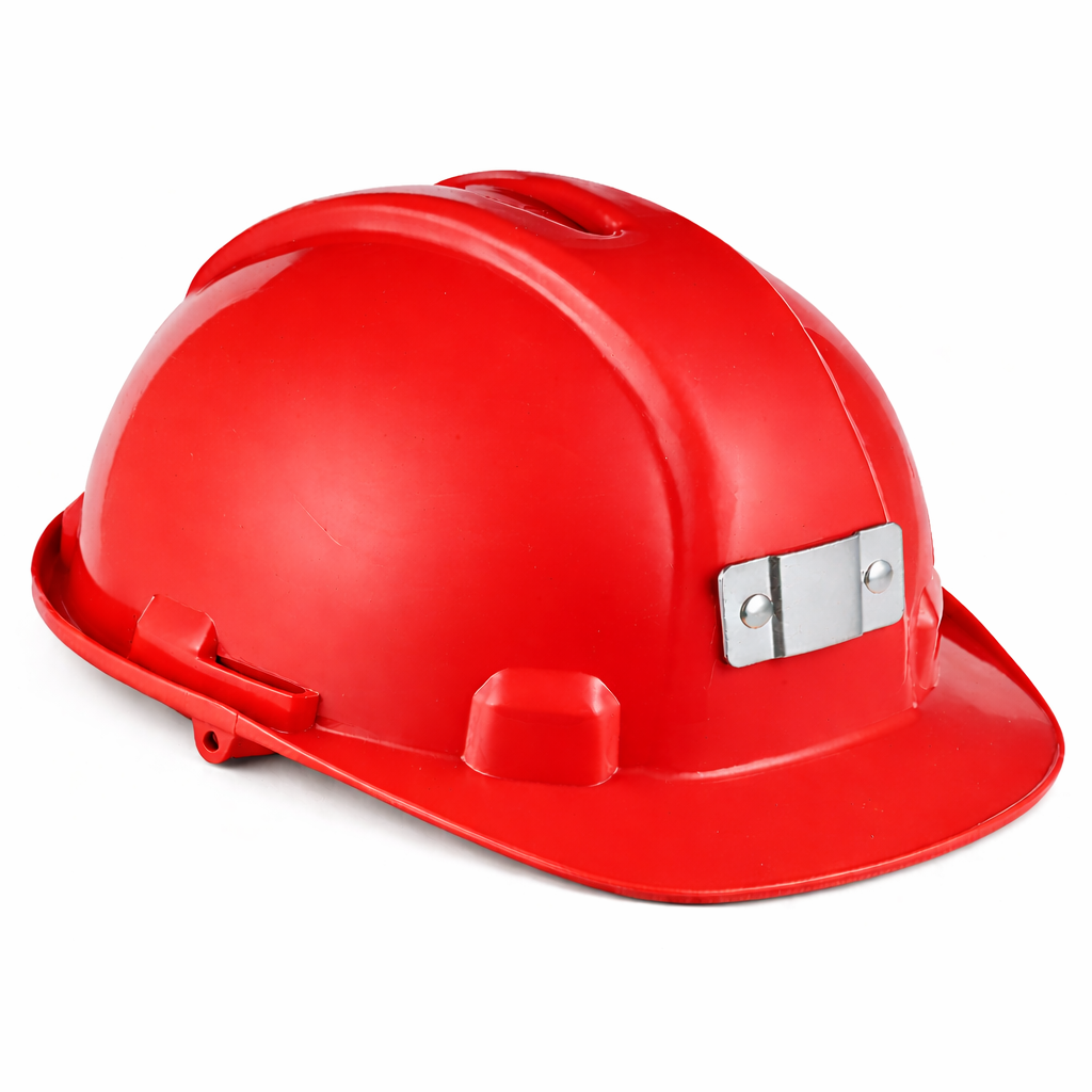 Hard Hat with Clamp Light Bracket – Industrial Safety Helmet with Mounting System