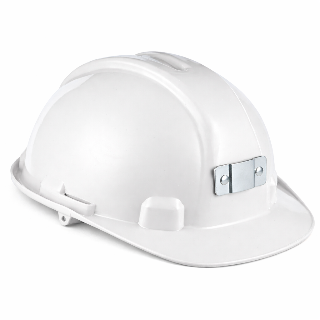 Hard Hat with Clamp Light Bracket – Industrial Safety Helmet with Mounting System