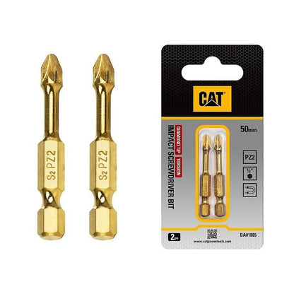 CAT Torsion Impact Screwdriver Bits PZ3Pack2 50mm