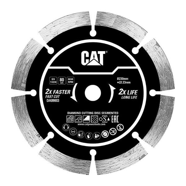 CAT Diamond Cutting Disc Segmented 230mm x Bore 22.23mm