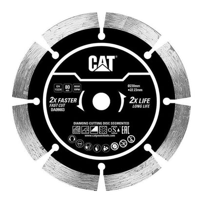 CAT Diamond Cutting Disc Segmented 230mm x Bore 22.23mm