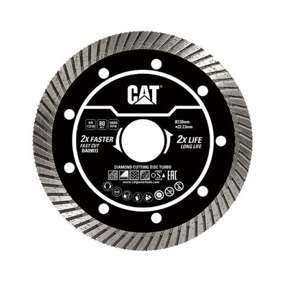 CAT Turbo Diamond Cutting Disc 230mm x 22.23mm Bore