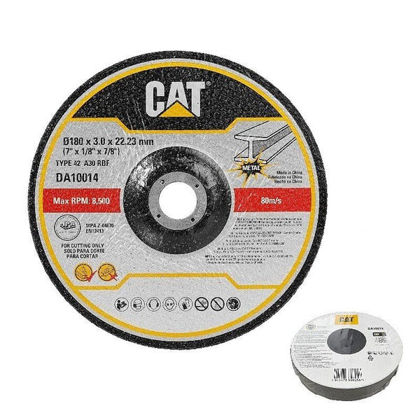 CAT Pack 10 Depressed Metal Cut Wheel 180mm x 3mm