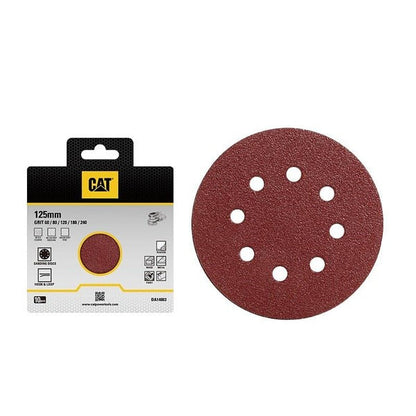 CAT Hook Loop Orbital Sanding Discs 125mm 10pcs