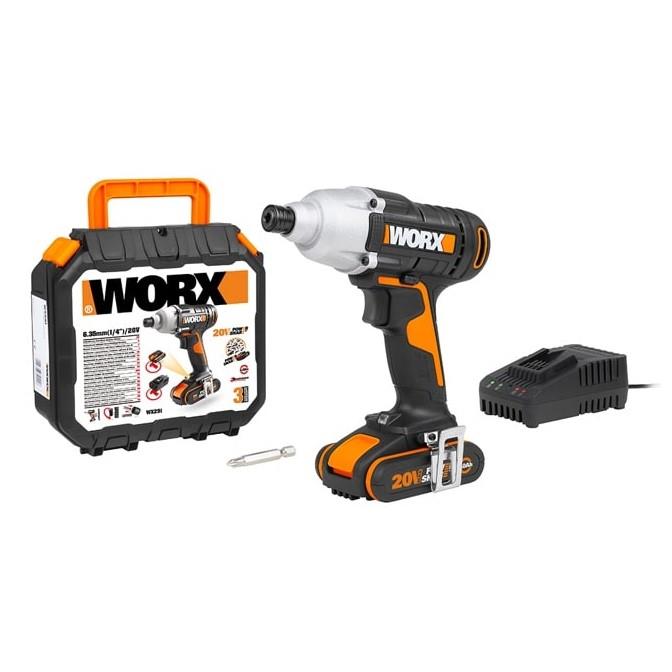 WORX Impact Driver 20V 1/4" 140Nm Variable 1 x 2.0ah battery and charger – image 2