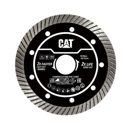 CAT Turbo Diamond Cutting Disc 230mm x 22.23mm Bore