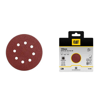CAT Hook Loop Orbital Sanding Discs 125mm 10pcs