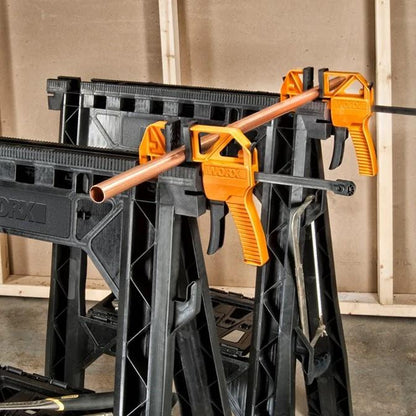 WORX Clamping Sawhorses with Bar Clamps | Twin Set – image 3