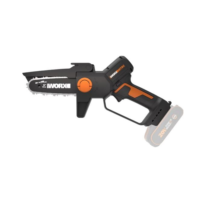 WORX NITRO BL One Hand Chain Saw 12Ccm Chain (self oiling) 20V TOOL ONLY – image 4