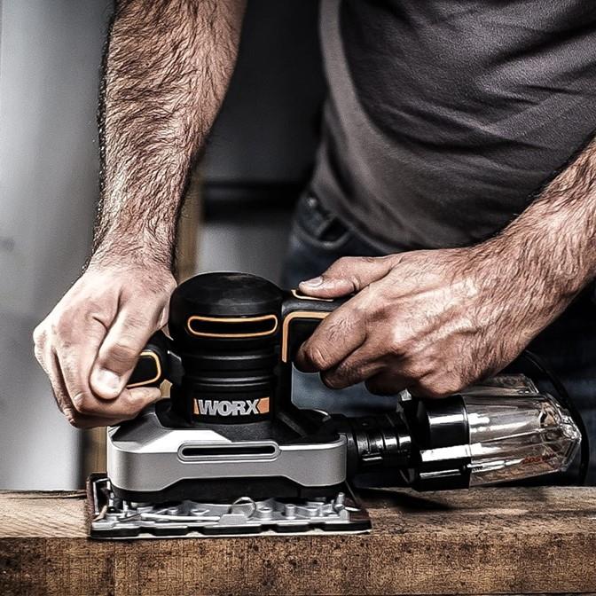 WORX Finishing Sander 220V 270W Incl. 9Pc San – image 3