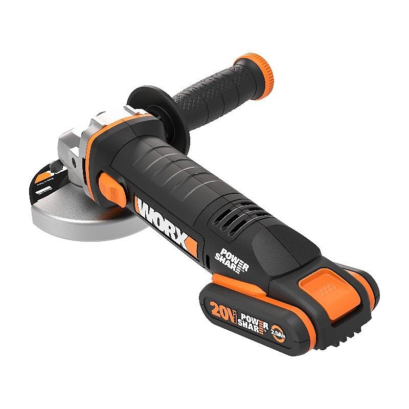 WORX Angle Grinder 115mm 20V Brushed TOOL ONLY – image 2
